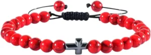 New 2026 Unisex Stainles Stell 6Mm Natural Stone Beads Bracelet Prayer Christian Jesus Cross Bracelets Bangles Women Men Yoga Jewelry Fashion Trendy Accessories Creative Gift For Women And Men