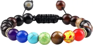 New 2026 Unisex Stainles Stell 8Mm Natural Stone Tiger Eye 7 Prayer Beaded Bracelets Handmade Bangles Women Men Jewelry Pulseira Fashion Trendy Accessories Creative Gift For Women And Men