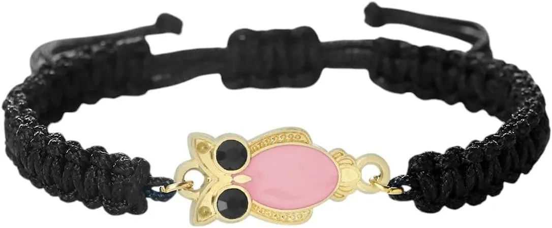 New 2026 Unisex Stainles Stell Owl Pendant Bracelet Handmade Black Rope Bangles For Women Men Prayer Woven Unisex Gift Fashion Jewelry Trendy Accessories Creative For Women And Men