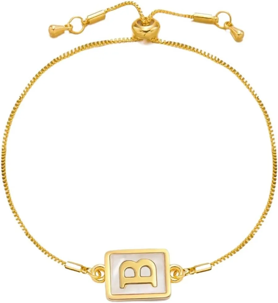 New For Arrival Stainless Steel Luminous 26 Letters Initial Bracelet For Women Glow In The Dark A-Z Alphabet Charm Bangles Party Jewelry Gift With For You Accessories Creative Gift