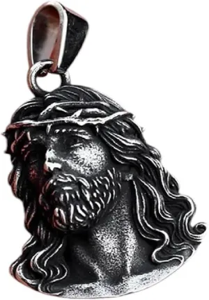 New For Trendy 2025 New Creative Design Exquisite Vintage Crown Of Thons Jesus Necklace Round Pendant For Men Women Jewelry Fashion Accessories Creative Gift