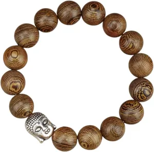 New For Trendy 2025 Vintage 8 10 12Mm Wooden Beads Bracelet Charm Buddha Head Prayer Stretch Bangles Men Buddhist Bracelets Women Yoga Wrist Jewelry Fashion Accessories Creative Gift