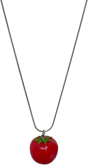 NUEAYMS Cute Tomato Pendant Necklace for Women Fashion Tomato Pendant Choker Chain Necklace DIY Jewelry Neck Chains