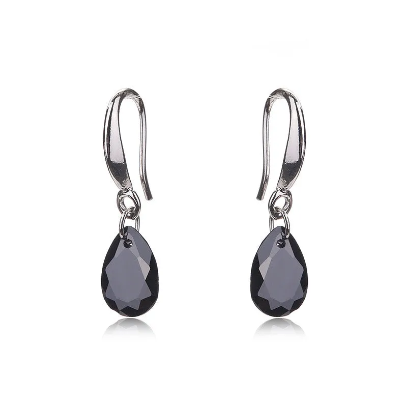 Party Stud Earrings For Teen White Gold Plated Women Wedding Crystal CZ Diamond Bridal Holiday Fashion Earring Accessories