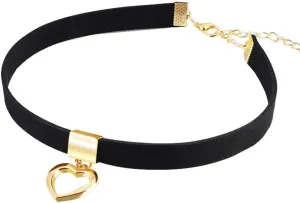 PAURO Women's Black Velvet Ribbon Choker Necklace for with Gold/Silver O Ring Charm Classic