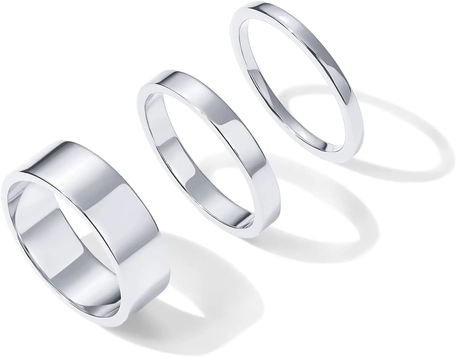 PAVOI 18K Gold Plated 3 Rings Set | Gold Stacking Rings for Women | Stacking Ring Set