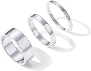 PAVOI 18K Gold Plated 3 Rings Set | Gold Stacking Rings for Women | Stacking Ring Set