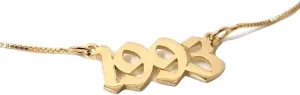 Personalized Old English Number Necklace Custom Your Number Pendant with Old English Font Style - Personalized Numbers Jewelry