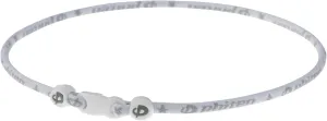 Phiten Titanium Classic Necklace - Sports Necklace Permeated with Aqua-Titanium Technology for Neck and Shoulder Tension - Elastomer Core with Micro Titanium Spheres - White,18 Inch