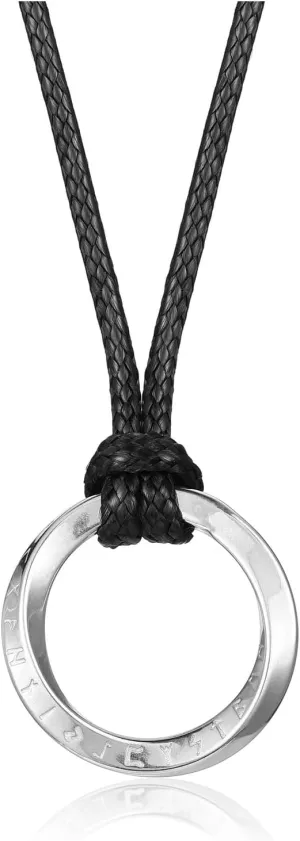 PiercingJ Norse Viking Necklace for Men Stainless Steel Adjustable Rope Chains Vintage Amulet Pendant Jewelry Gift