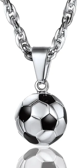 PROSTEEL 316L Stainless Steel 3D Football/Basketball/Volleyball/Baseball/Rugby Ball Cool Necklaces for Men, Sports Players Favors Jewelry, 22inch, Come with Box