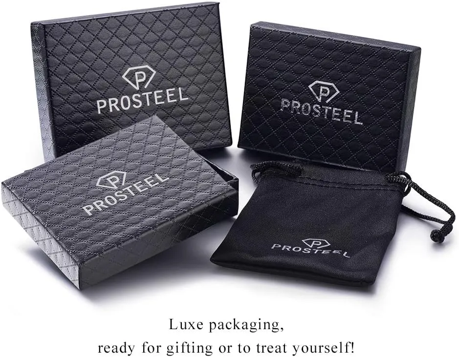 PROSTEEL 316L Stainless Steel 3D Football/Basketball/Volleyball/Baseball/Rugby Ball Cool Necklaces for Men, Sports Players Favors Jewelry, 22inch, Come with Box