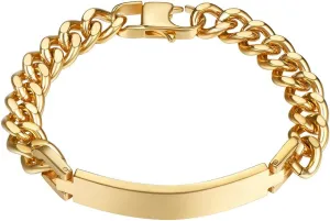 PROSTEEL Custom Bracelets for Men Women, Name Date Initial Quote Engraved Personalized Bracelet, Stainless Steel ID Bracelets, 7.5"/8.3"/9", Come with Box