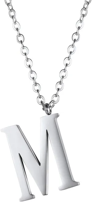 PROSTEEL Initial Necklaces for Women Trendy, Gold Plated/Black 316 Stainless Steel A-Z Letter Necklace, Name Jewelry, 20"-22" Adjustable, Come with Box