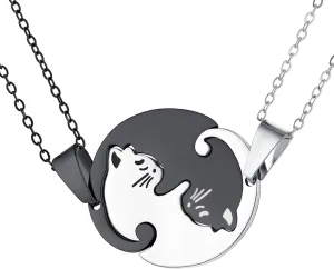 Punk Necklaces, Stainless Steel Leaf/Razor Blade/Dagger/Knife/Cat/Plug Pendant, Hip Hop Necklace Gifts for Cool Men Women