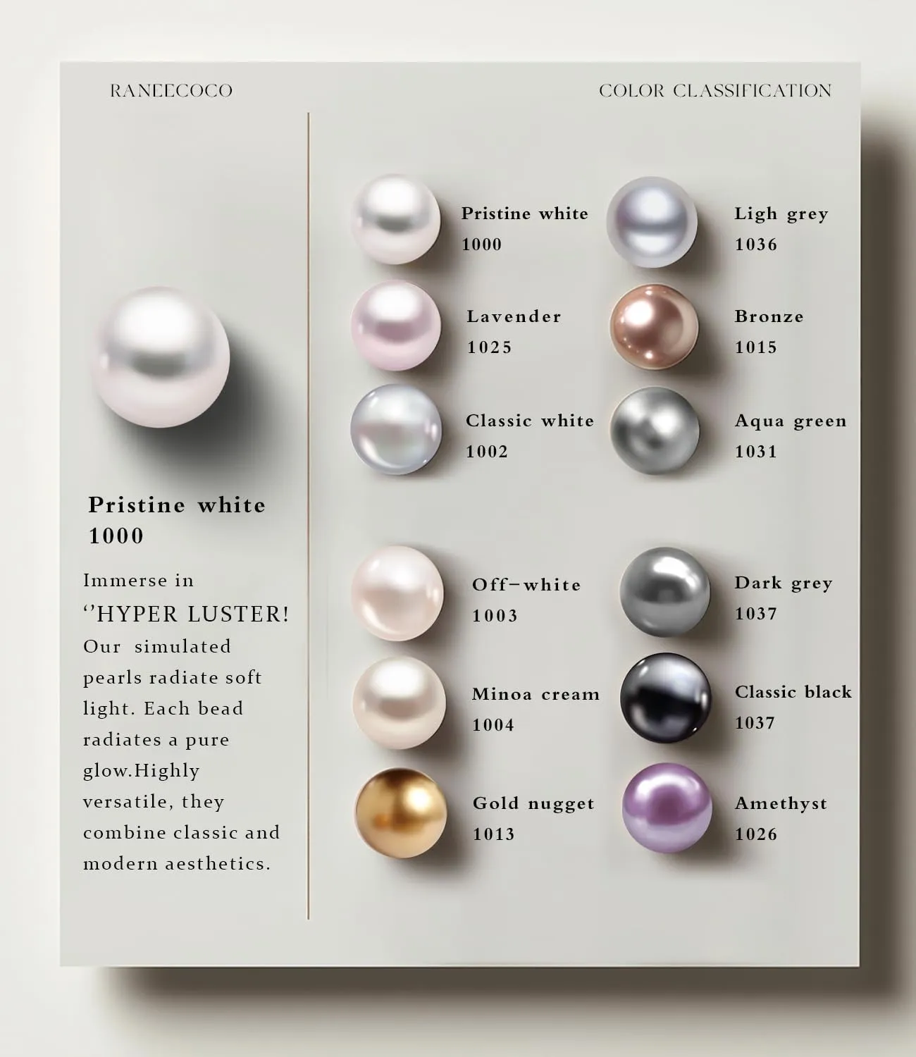 Raneecoco HYPER LUSTER Sterling Silver Round Simulated Pearl Necklace for Women | Dainty Pearl Necklace Gift Ready for Wedding