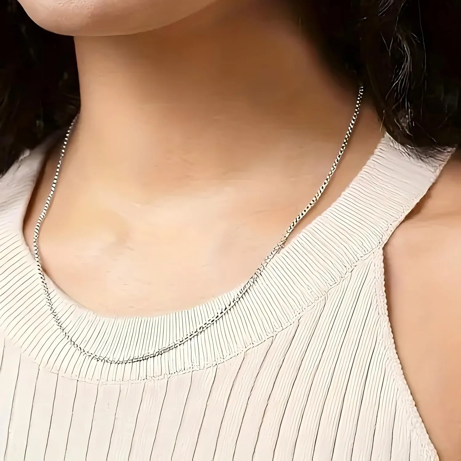 Real 14K Yellow/White Gold Solid Box Chain Necklace for Women and Men Jewelry Gift, Width 0.75mm-1.35mm, Length 16-24inch