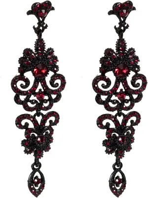 Rhinestone Earrings Crystal Chandelier Wedding Drop Dangle Earrings Sparkling Cubic Zirconia Tassel Stud Earrings Wedding Party Jewelry for Women
