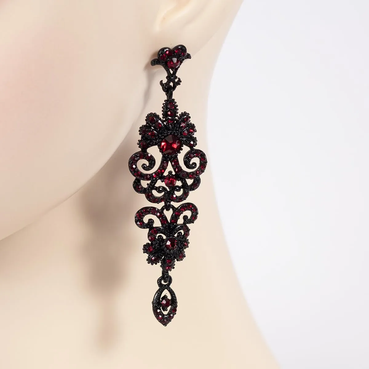 Rhinestone Earrings Crystal Chandelier Wedding Drop Dangle Earrings Sparkling Cubic Zirconia Tassel Stud Earrings Wedding Party Jewelry for Women