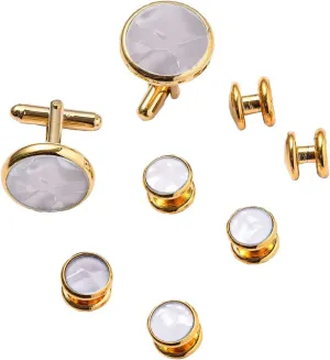 Rockyu Cufflinks for Men Brand Round Cufflinks Light Surface Round Link Set Business Stainless Steel Gentleman Antique European Style Accessories