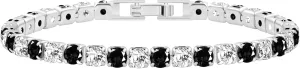 Romantic and Elegant Platinum Plated Tennis Bracelet, Fashionable and Exquisite Bicolor Zircon Women's Jewelry, Anniversary Birthday Gift for Family Friends YA5032