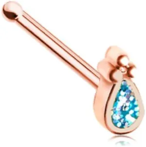 Rose Gold Glamourous Sparkling WildKlass Nose Stud Ring