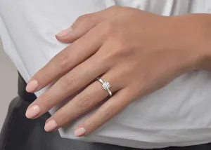 Round Cut Moissanite Engagement Rings for women Platinum Plated Silver Ring 5 Style Moissanite Rings