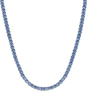 Savlano 18K Gold Plated Cubic Zirconia Round 4MM Classic Tennis 18 Inches Chain Necklace For Women & Men Comes With a Gift Box