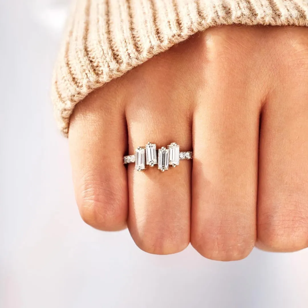 SELF-LOVE MULTI STONES RING,Irregular Beautifully Broken Multi-Stones Self-Love Ring, Zircon Inlaid Inspirational Ring,A Self-Reminder Ring Jewelry for Women,men,Friends