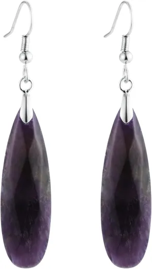 SELOVO Teardrop Stone Earrings for Women Trendy Teardrop Dangle Earrings Fishhook Drop Earrings