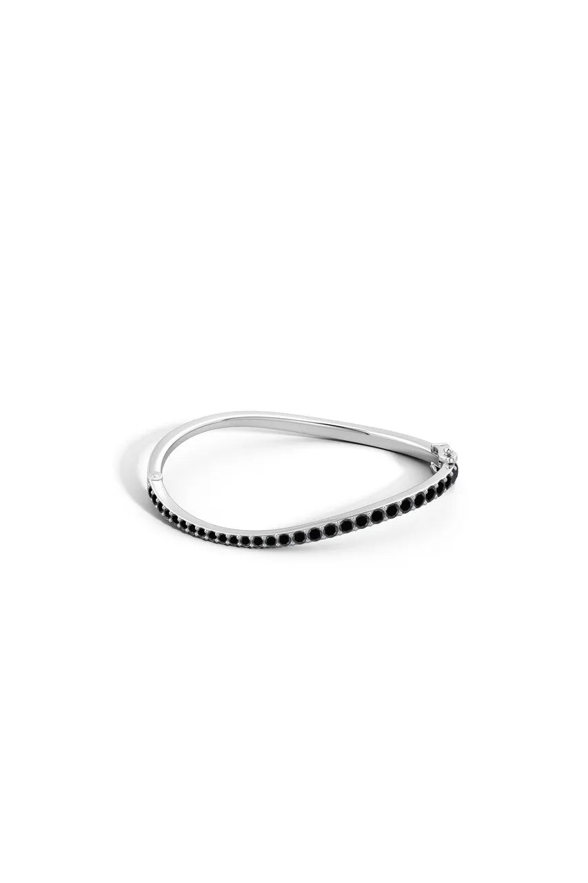 Shangri-La Brushstroke 14K Gold and Black Diamond Full Bracelet