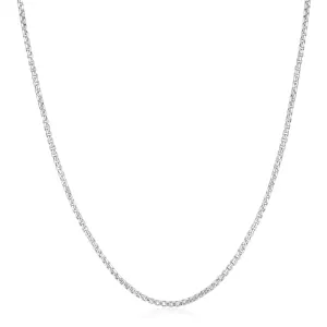 Silver Box Link Chain Necklace