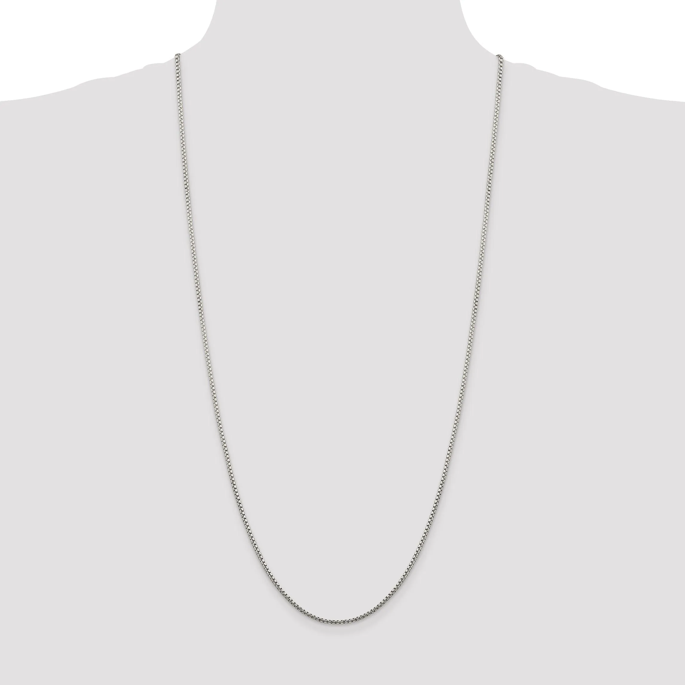 Silver D.C 1.75-mm Round Fancy Box Chain