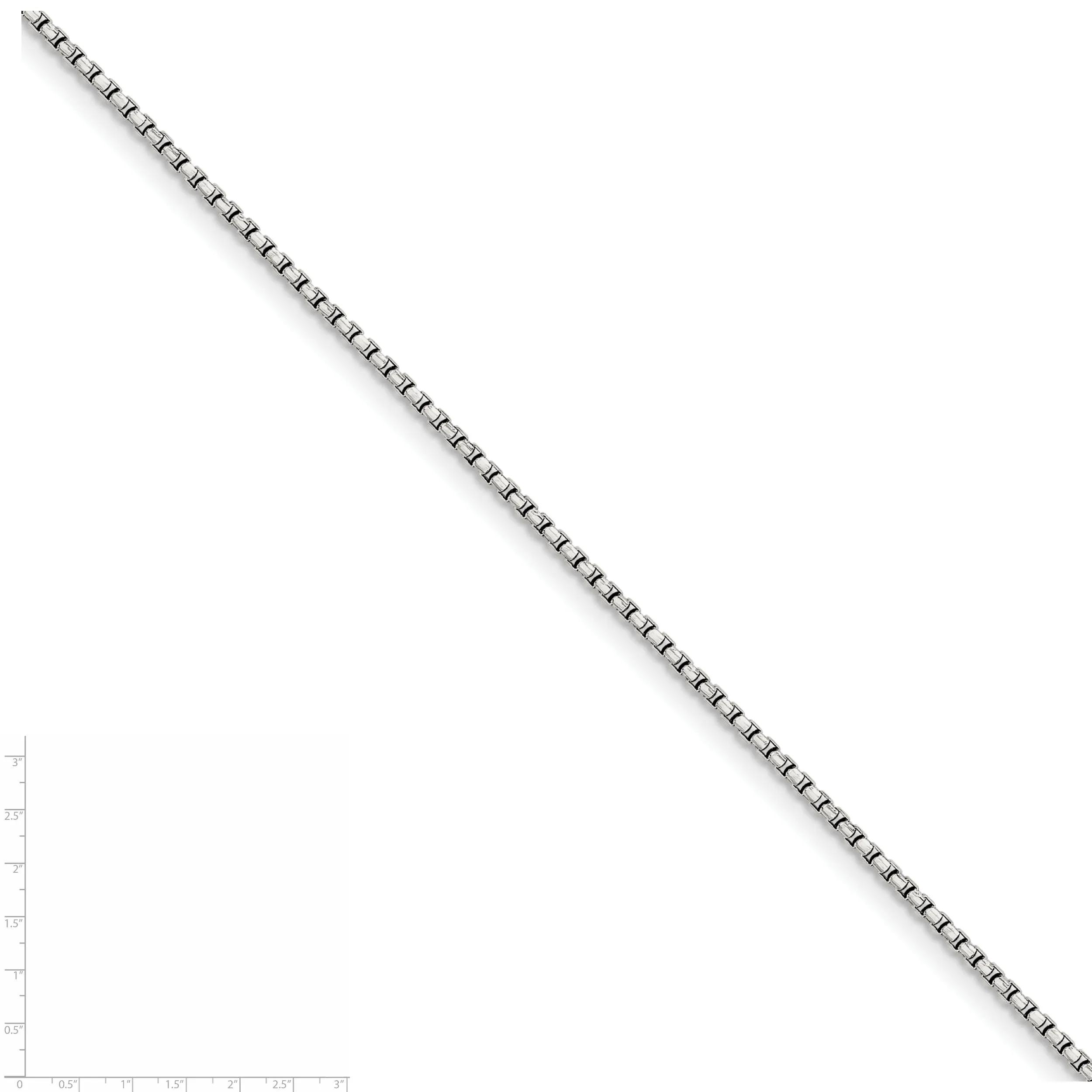 Silver D.C 1.75-mm Round Fancy Box Chain