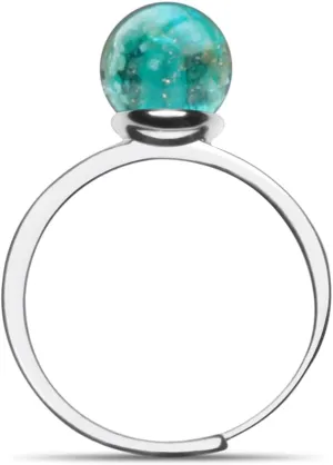 Silver Plated Ring for Women Firefly Bead Glow in the Dark Ring Adjustable Rings Minimalist Open Finger Rings