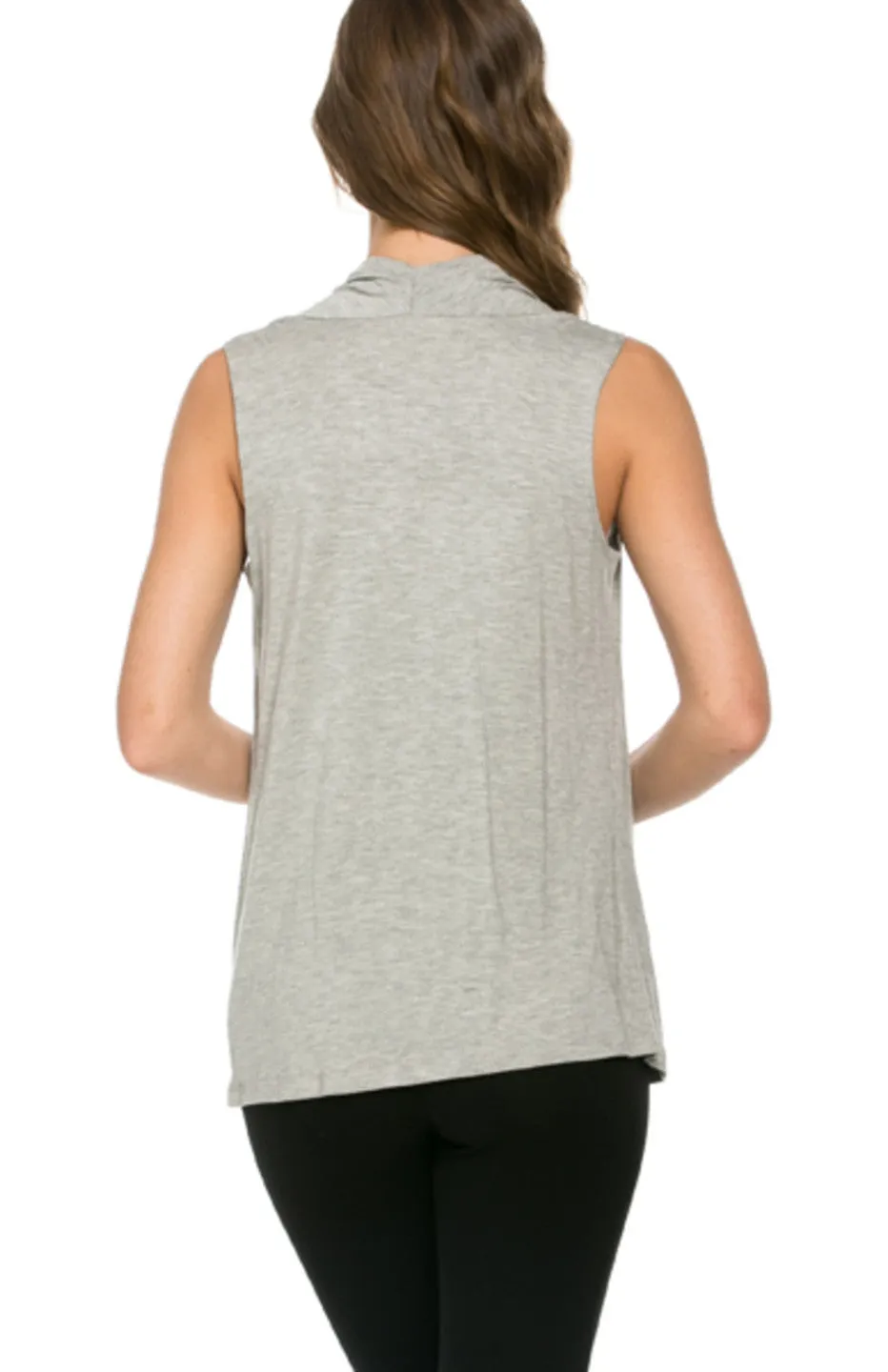 Sleeveless Cowl Neck Tunic Top