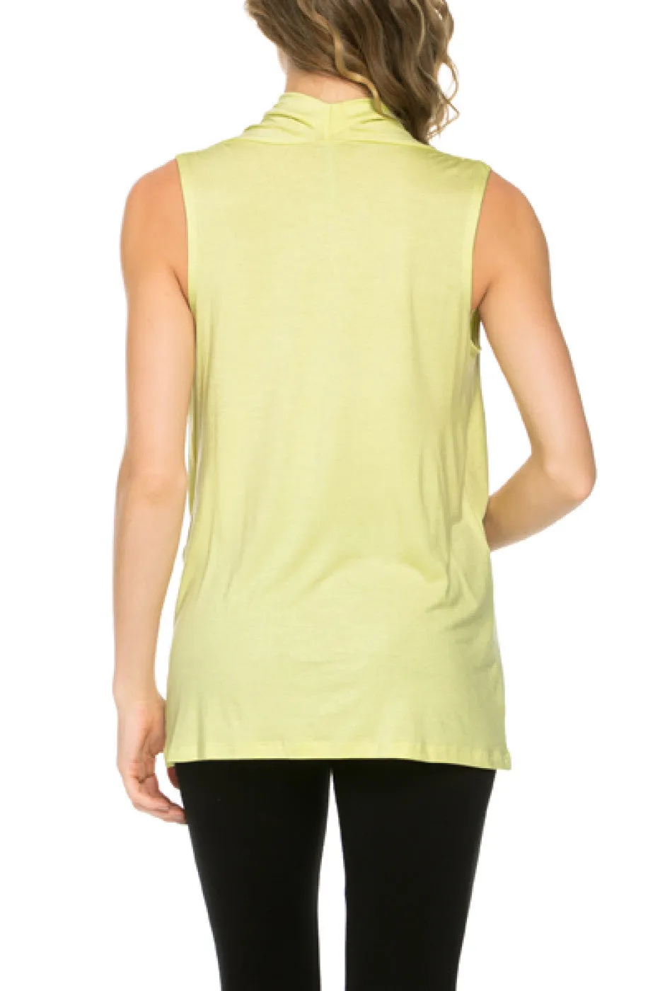 Sleeveless Cowl Neck Tunic Top