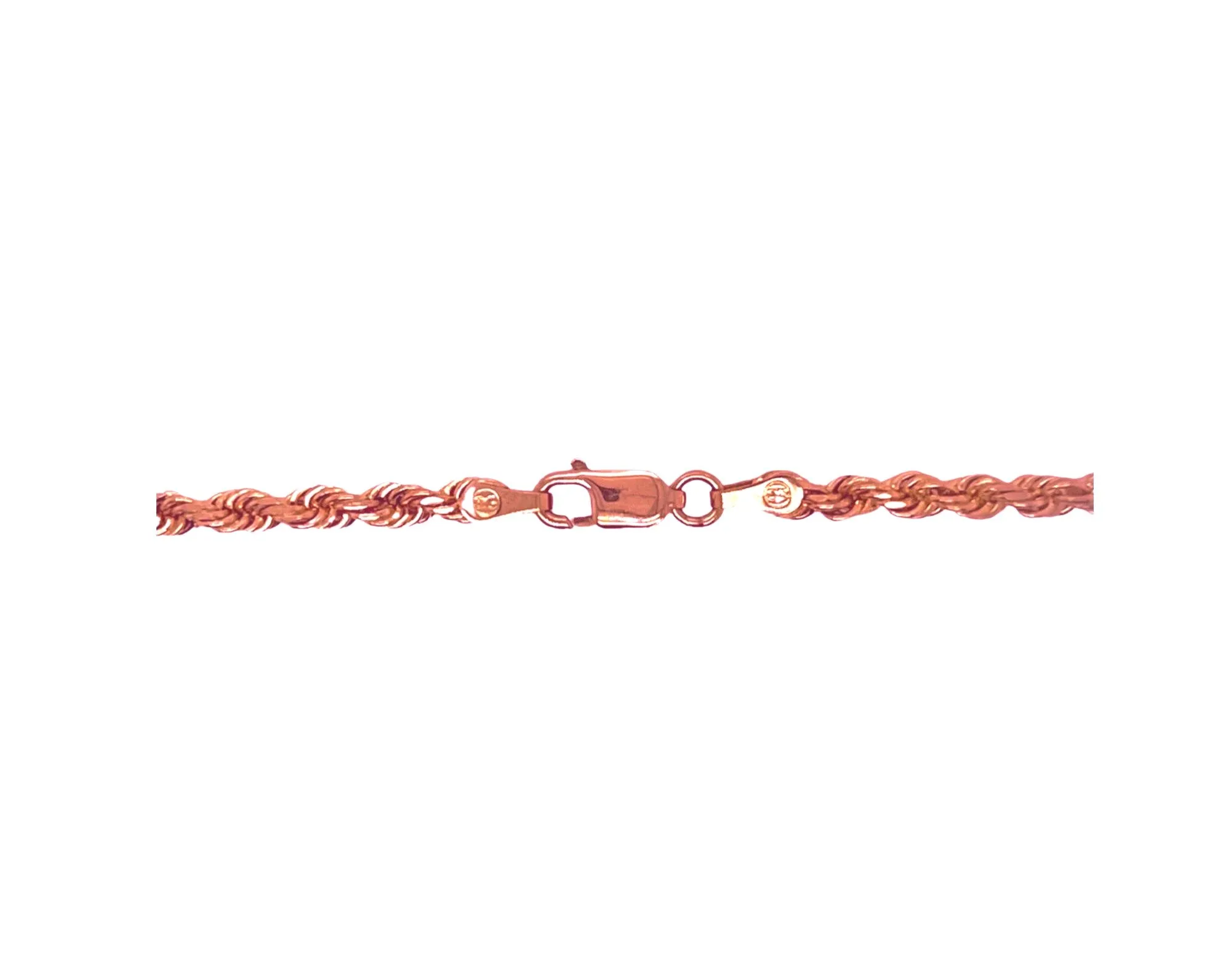 Solid Italian 10K Rose Gold Rope Chain 6MM 16-28 Inches