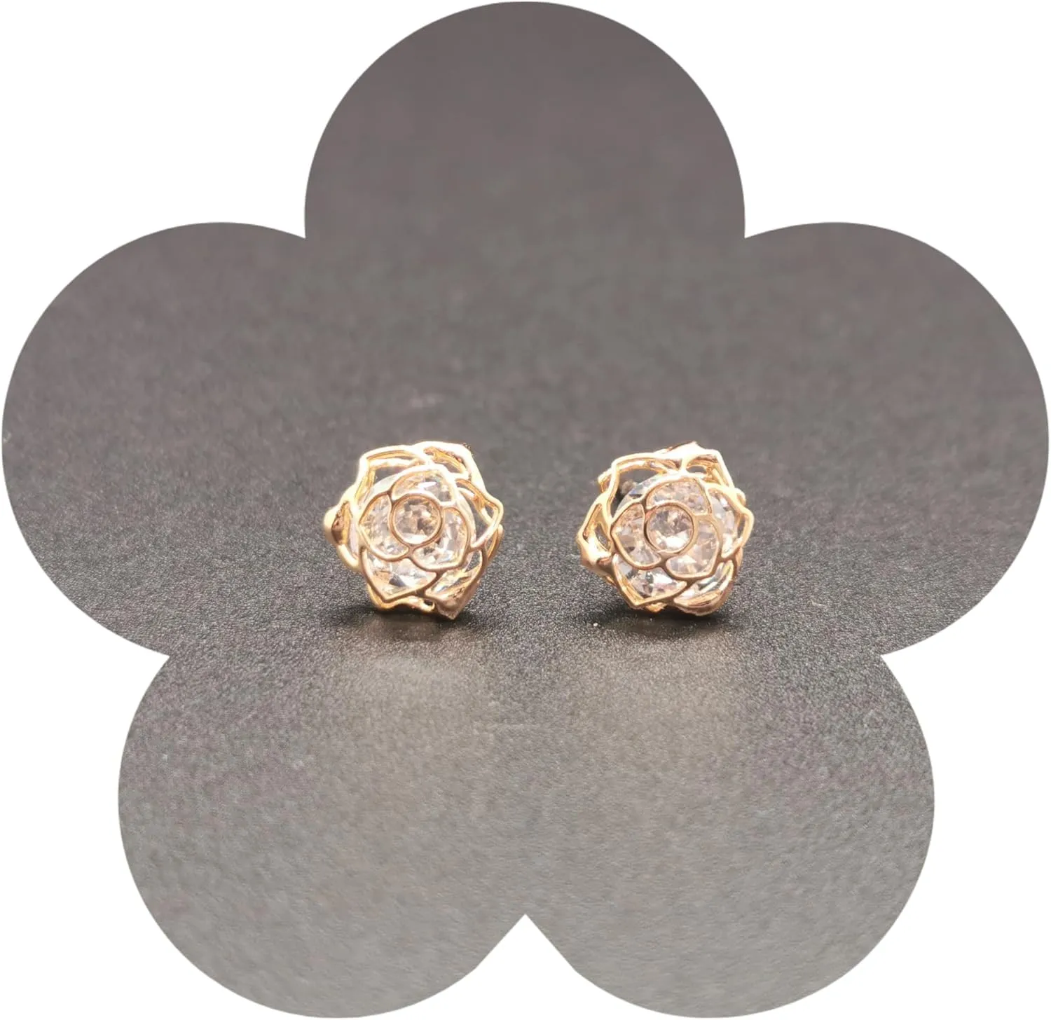 Sparkling Flower Stud Earrings for Women Hypoallergenic and Elegant Stud Earrings for Women Holiday Stud Earrings for Christmas