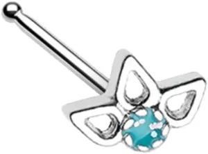 Sparkling Ornate Lotus WildKlass Nose Stud Ring