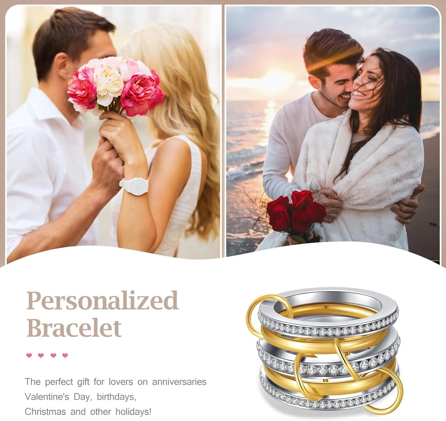 Stackable Rings for Women  14k Gold Plated CZ Cubic Zirconia,Gold Knuckle Rings for Womens Stackable Ring Set