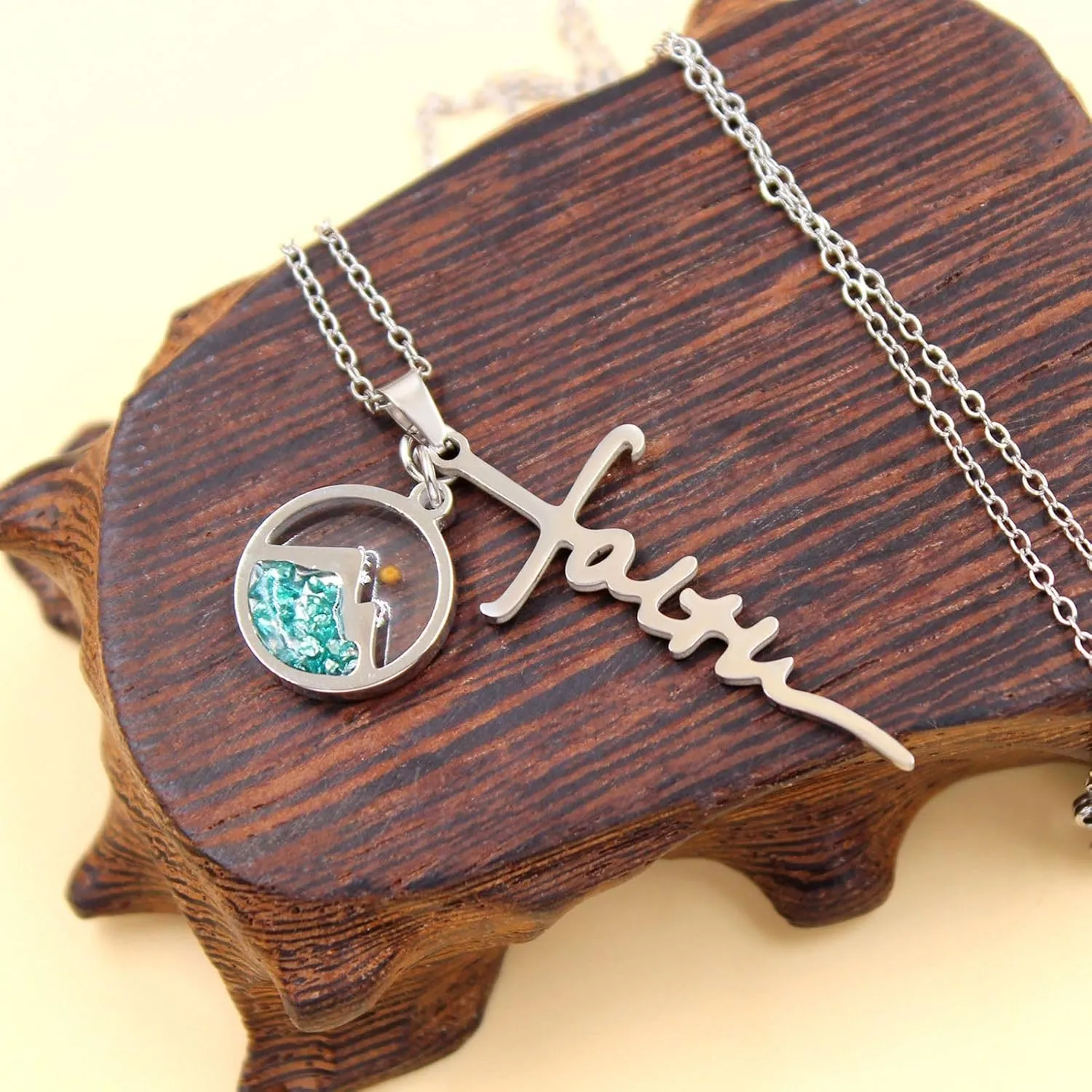 Stainless Steel Cross Faith Adjustable Necklace for Women - Round Mountain Mustard Seed Christian Inspirational Jewelry YA5033