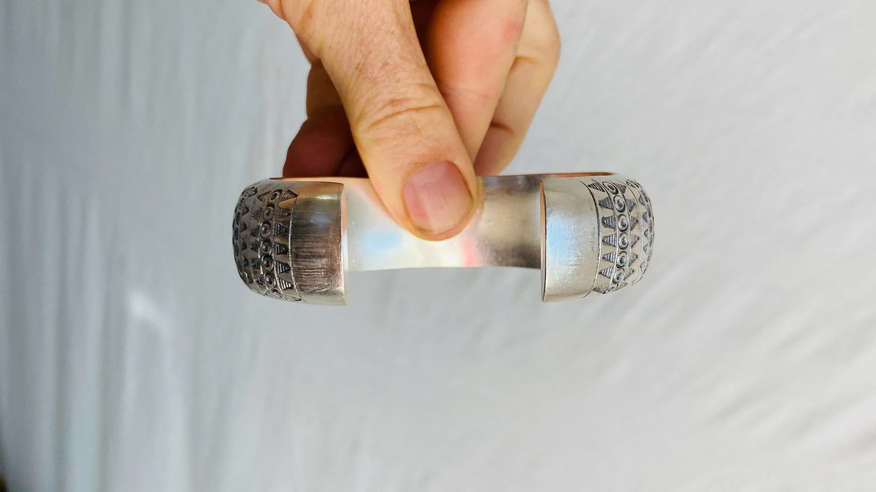 Sterling Silver Bangle from the Karen Hill Tribe. 0345