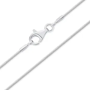 Sterling Silver Chain for Women and Men - Snake Necklace - Silver Rope Chain Necklace for Women - Cadena de Plata 925 para Mujer - Rope Chains - Width 1/1.5/2 mm - Length 16" 18" 20" 22" 24"