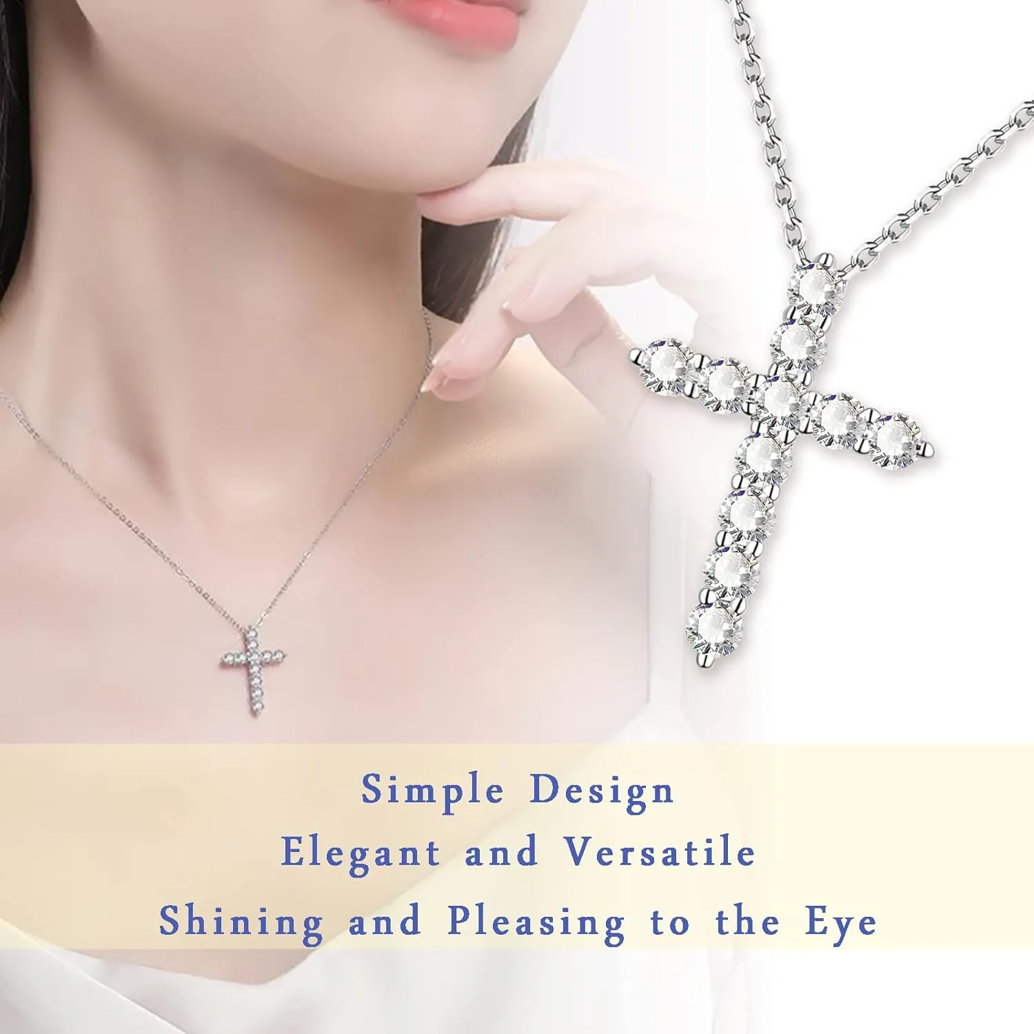Sterling Silver Cross Necklace for Men and Women | Cross Pendant | Gold Necklaces for Women