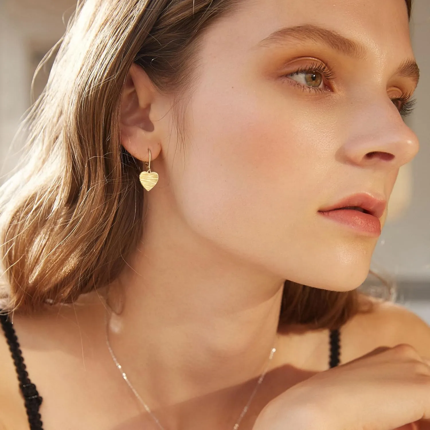 Sterling Silver Disc Dangle Earrings for Women Gold and Silver Circle Coin Geometric Flat Hammered Drop Earrings Hypoallergenic Leverback Earrings for Jewelry Gifts