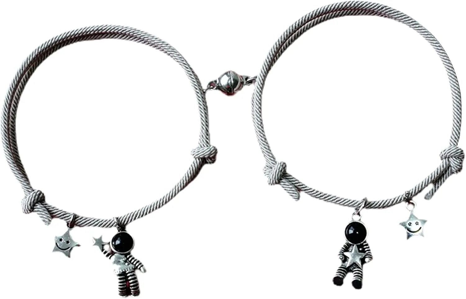 Stylish Bracelet Lovely Unisex Couple Bracelet Pendant Skin-Friendly for Students 1 Pair A