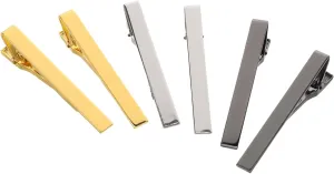 Stylish Metal Tie Clip 6pcs Men's Tie Clips Fashion Scarf Accessories for Formal Wear