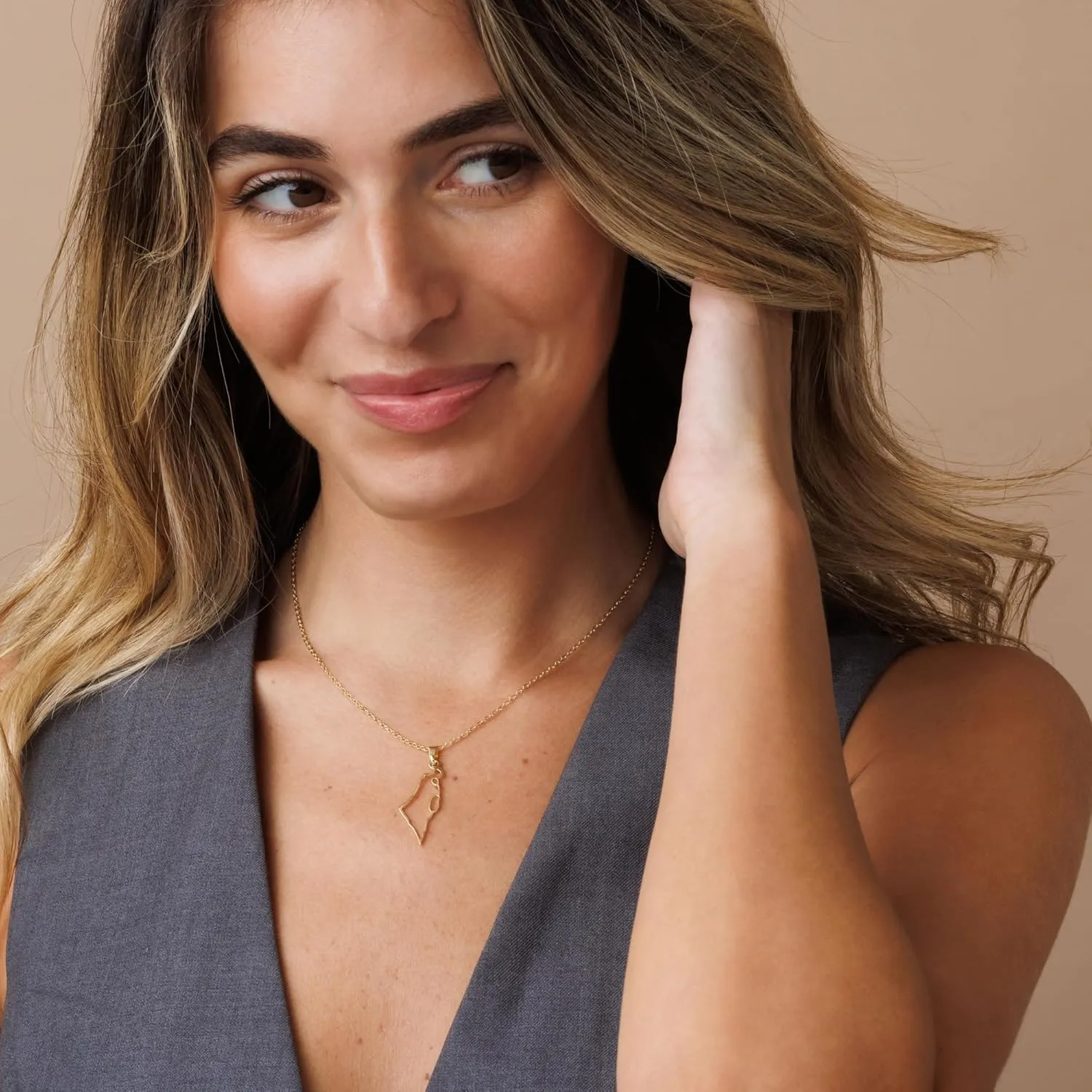 SURI Star of David Necklace for Women | Israel Necklace | Mezuzah Necklace with Magen David Pendant | Available in 14K Gold-Filled or Silver Stainless Steel | Jewish Jewelry, Includes a Gift Box