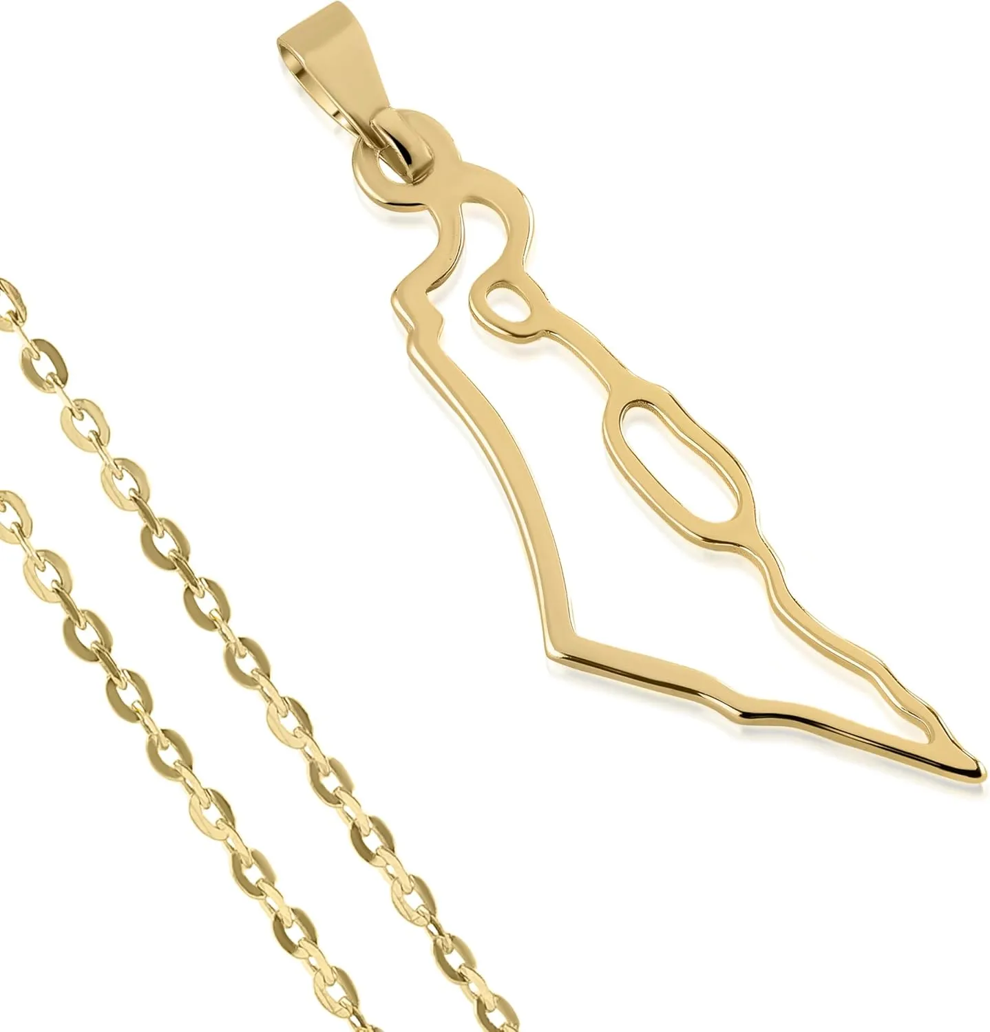 SURI Star of David Necklace for Women | Israel Necklace | Mezuzah Necklace with Magen David Pendant | Available in 14K Gold-Filled or Silver Stainless Steel | Jewish Jewelry, Includes a Gift Box